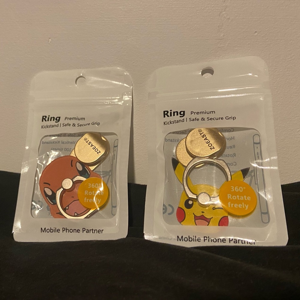 Zoeeast Pokemon Phone Ring Grip Stand 2 Pack